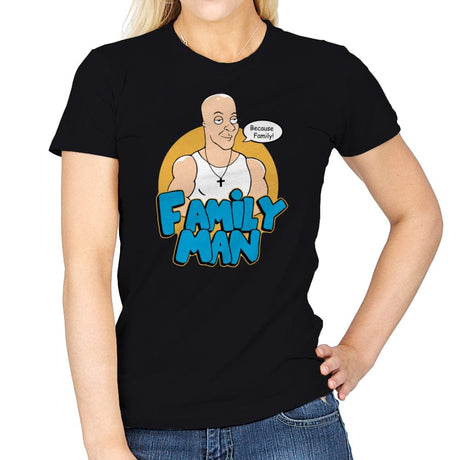 Because Family - Womens T-Shirts RIPT Apparel Small / Black