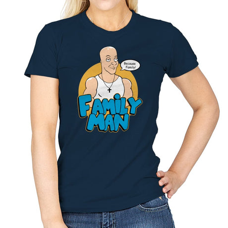Because Family - Womens T-Shirts RIPT Apparel Small / Navy
