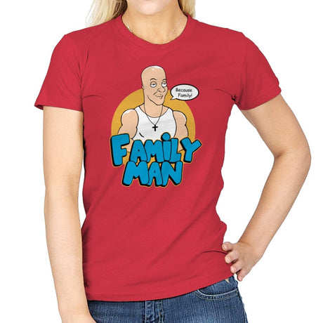 Because Family - Womens T-Shirts RIPT Apparel Small / Red
