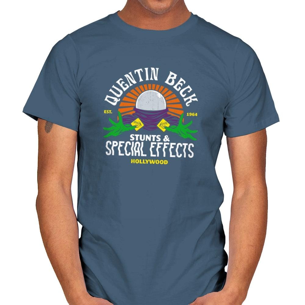 Beck Stunts & Special Effects - Mens T-Shirts RIPT Apparel Small / Indigo Blue