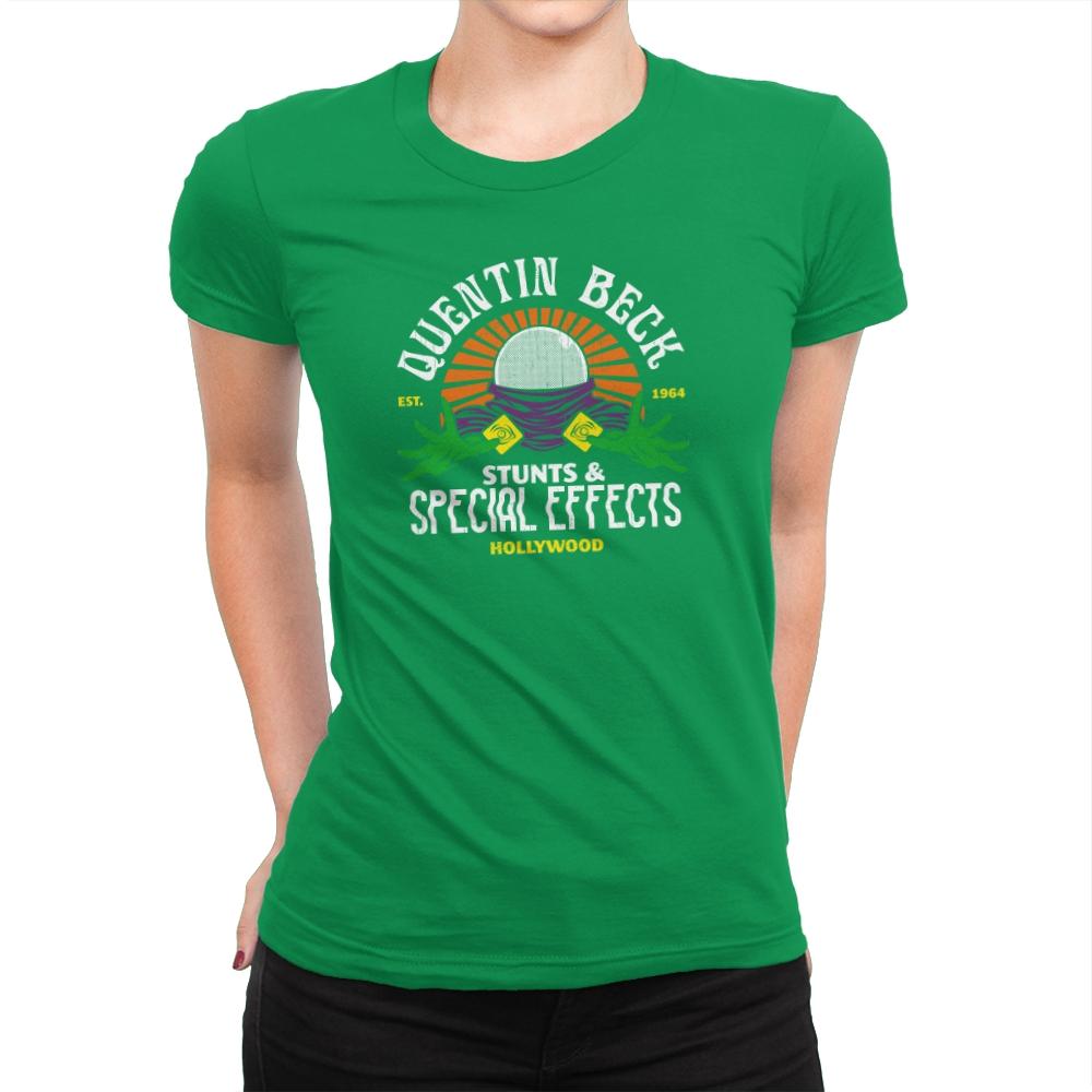 Beck Stunts & Special Effects - Womens Premium T-Shirts RIPT Apparel Small / Kelly Green