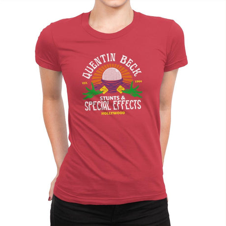 Beck Stunts & Special Effects - Womens Premium T-Shirts RIPT Apparel Small / Red