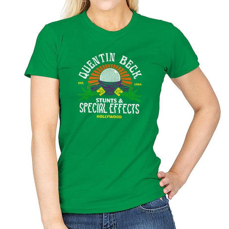 Beck Stunts & Special Effects - Womens T-Shirts RIPT Apparel Small / Irish Green