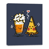 Beer and Pizza - Canvas Wraps Canvas Wraps RIPT Apparel 16x20 / Navy