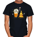 Beer and Pizza - Mens T-Shirts RIPT Apparel Small / Black