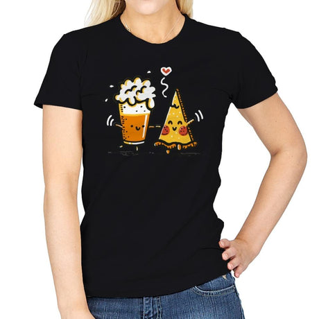 Beer and Pizza - Womens T-Shirts RIPT Apparel Small / Black