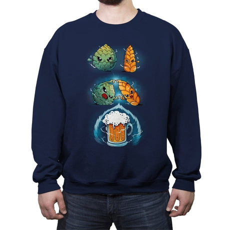 Beer Fusion Ultra Violet - Crew Neck Sweatshirt Crew Neck Sweatshirt RIPT Apparel Small / Navy