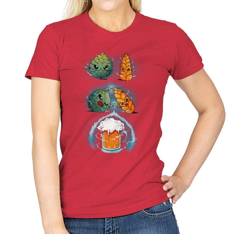 Beer Fusion Ultra Violet - Womens T-Shirts RIPT Apparel Small / Red