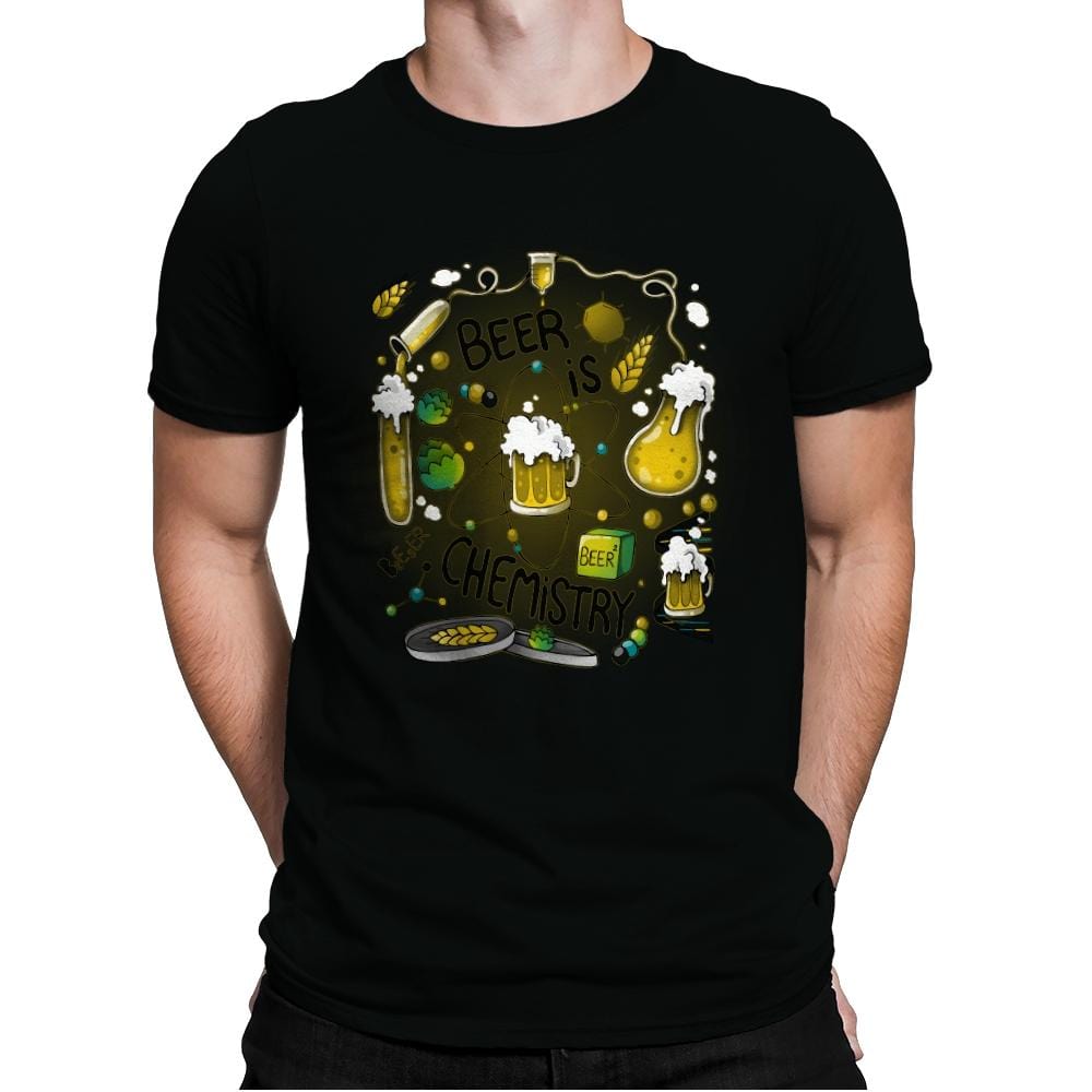 Beer is Chemistry - Mens Premium T-Shirts RIPT Apparel Small / Black
