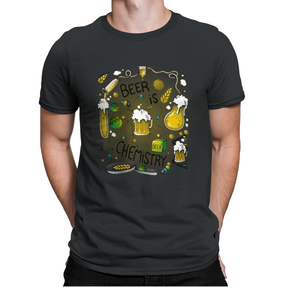 Beer is Chemistry - Mens Premium T-Shirts RIPT Apparel Small / Heavy Metal