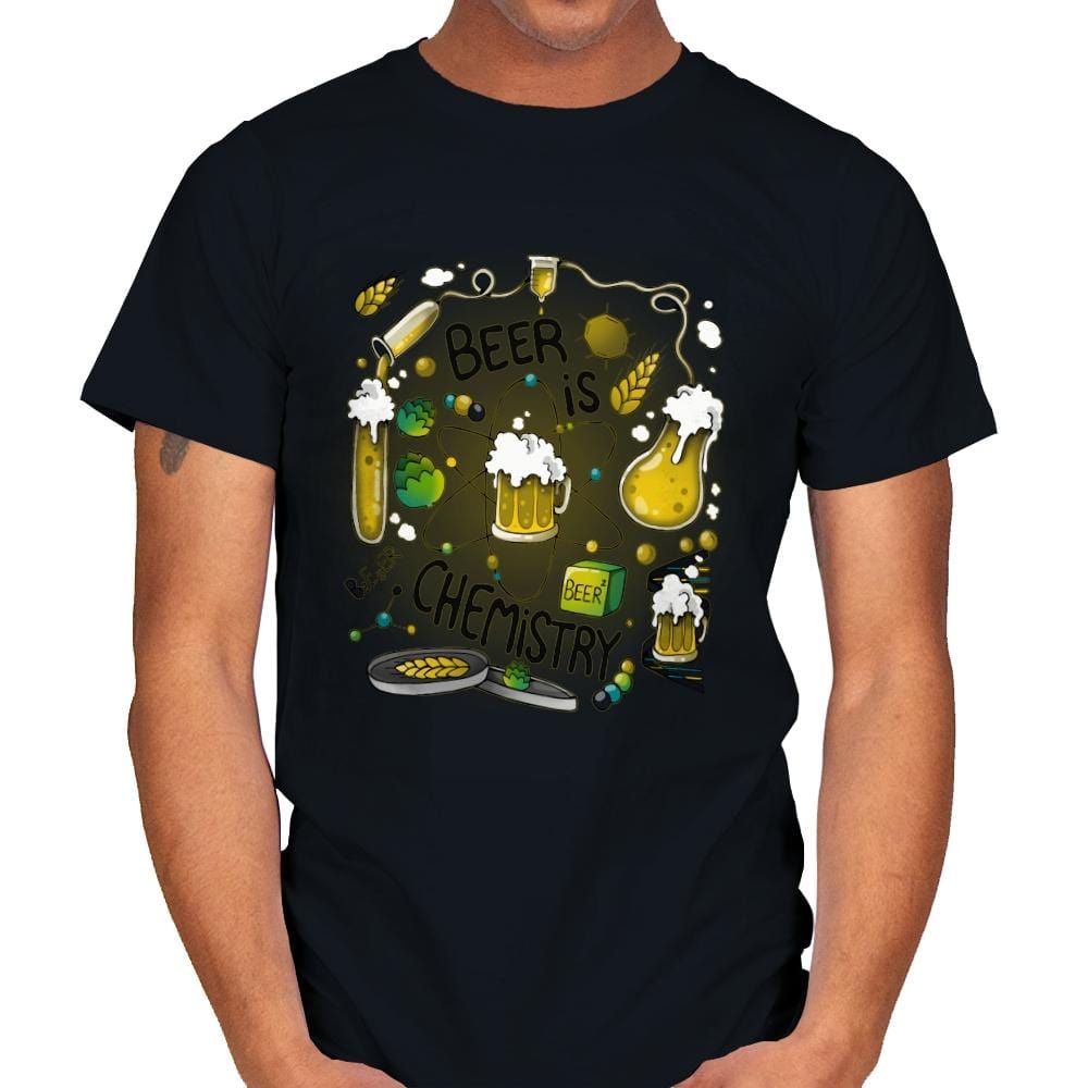 Beer is Chemistry - Mens T-Shirts RIPT Apparel Small / Black