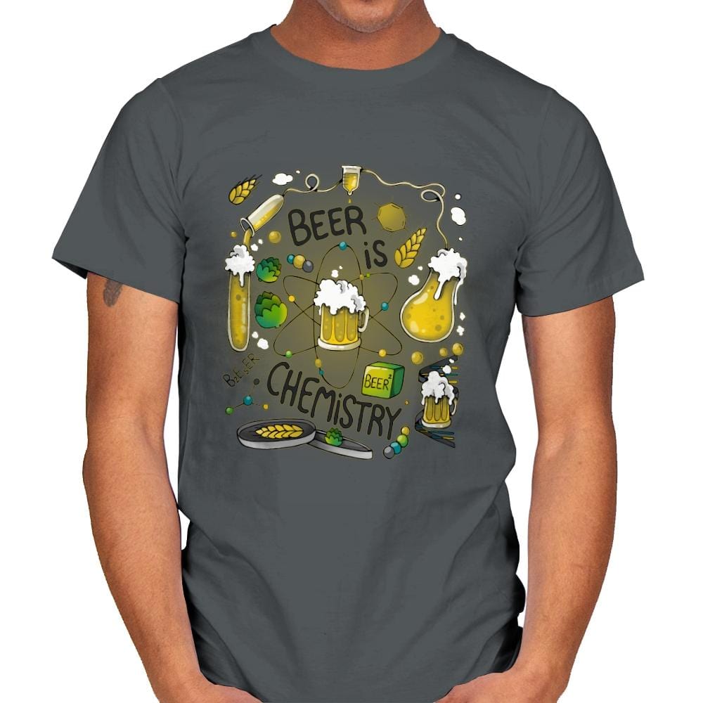 Beer is Chemistry - Mens T-Shirts RIPT Apparel Small / Charcoal