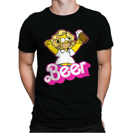Beerbie - Mens Premium T-Shirts RIPT Apparel Small / Black