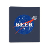 Beers in Space - Canvas Wraps Canvas Wraps RIPT Apparel 11x14 / Navy