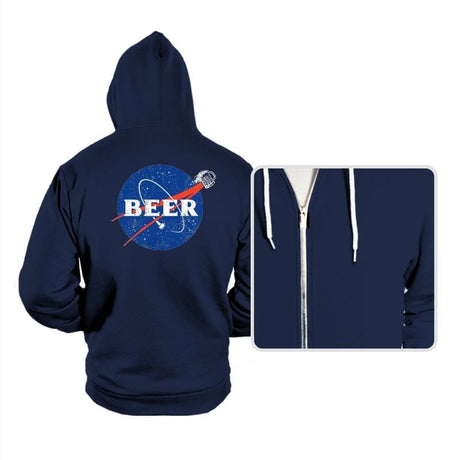 Beers in Space - Hoodies Hoodies RIPT Apparel Small / Navy