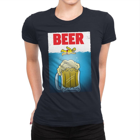 Beerws - Womens Premium T-Shirts RIPT Apparel Small / Midnight Navy