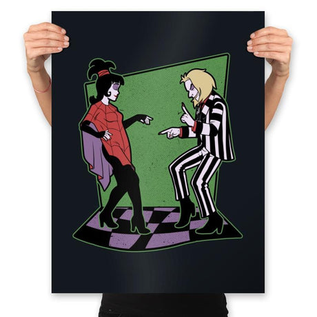 Beetle and Girl Dance - Prints Posters RIPT Apparel 18x24 / Black