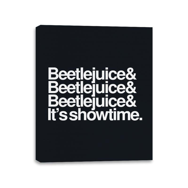 Beetlejuice Helvetica - Canvas Wraps Canvas Wraps RIPT Apparel 11x14 / Black