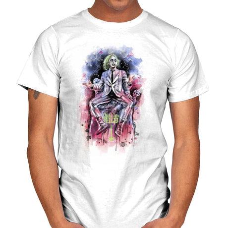 Beetlejuice Watercolor - Mens T-Shirts RIPT Apparel Small / White