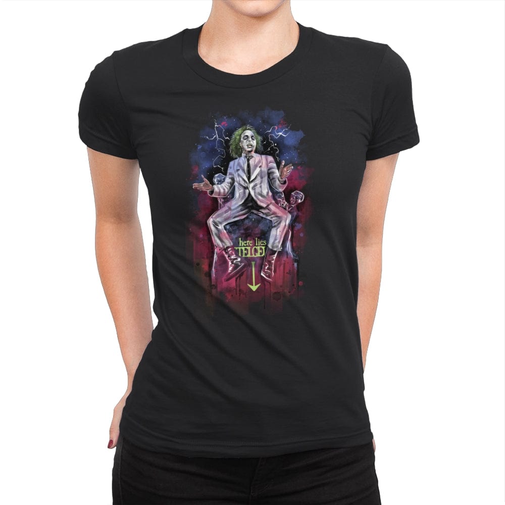 Beetlejuice Watercolor - Womens Premium T-Shirts RIPT Apparel Small / Black