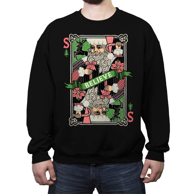 Believe - Crew Neck Sweatshirt Crew Neck Sweatshirt RIPT Apparel Small / Black