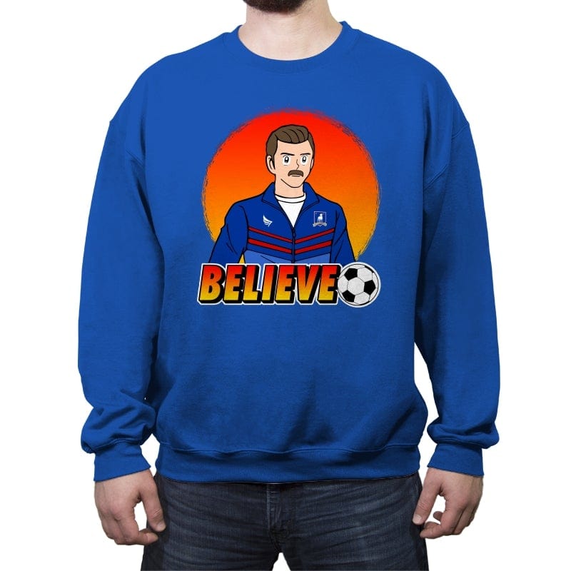 Believe - Crew Neck Sweatshirt Crew Neck Sweatshirt RIPT Apparel Small / Royal