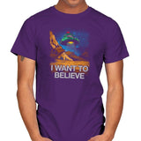 Believe In the Cosmos Exclusive - Mens T-Shirts RIPT Apparel Small / Purple