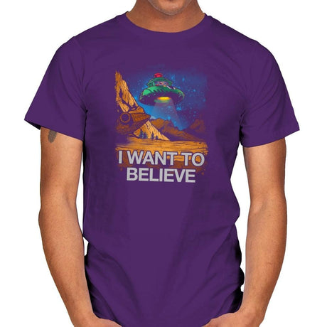 Believe In the Cosmos Exclusive - Mens T-Shirts RIPT Apparel Small / Purple