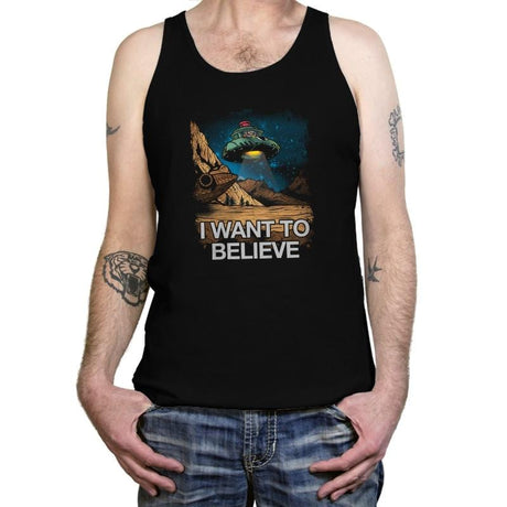 Believe In the Cosmos Exclusive - Tanktop Tanktop RIPT Apparel X-Small / Black