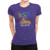 Believe In the Cosmos Exclusive - Womens Premium T-Shirts RIPT Apparel Small / Purple Rush