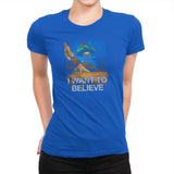 Believe In the Cosmos Exclusive - Womens Premium T-Shirts RIPT Apparel Small / Royal