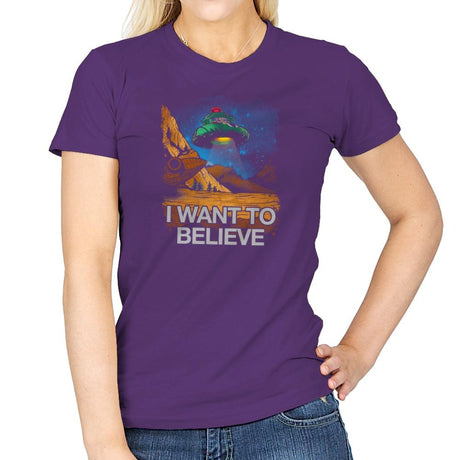 Believe In the Cosmos Exclusive - Womens T-Shirts RIPT Apparel Small / Purple