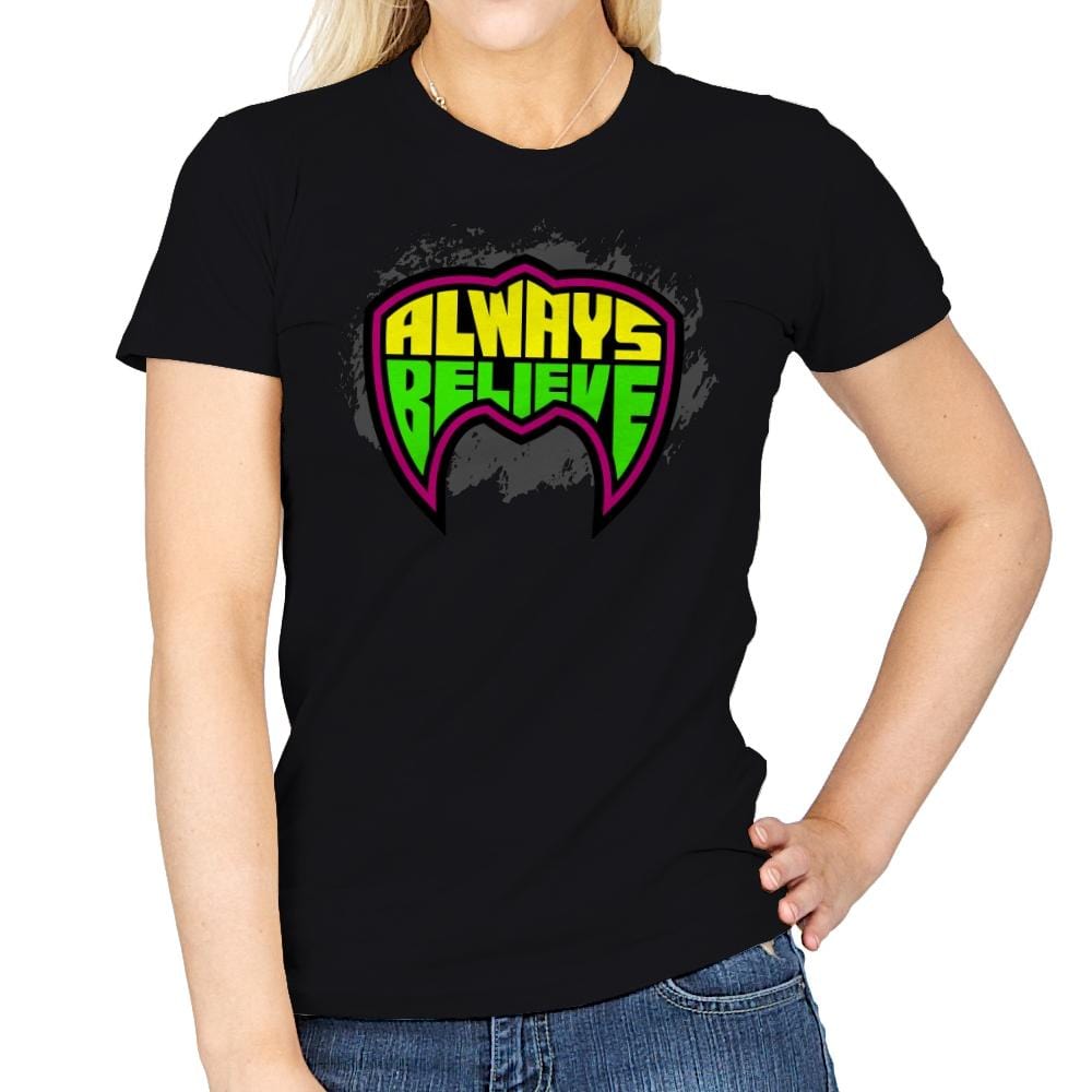 Believe in the Power - Womens T-Shirts RIPT Apparel Small / Black