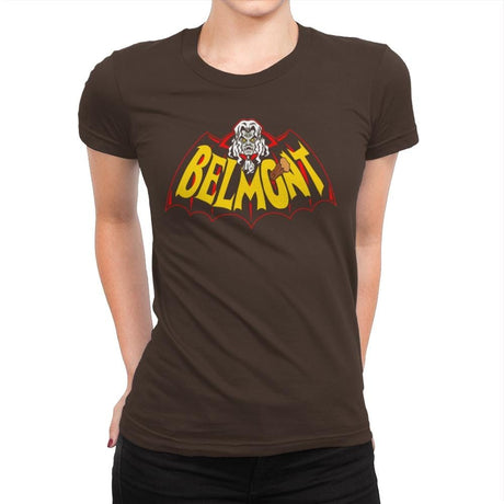 Belmont - Womens Premium T-Shirts RIPT Apparel Small / Dark Chocolate