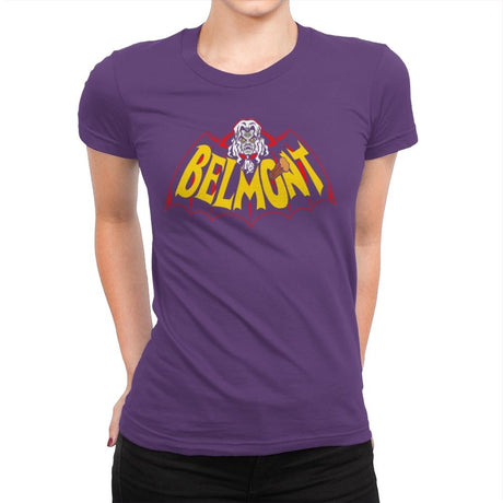 Belmont - Womens Premium T-Shirts RIPT Apparel Small / Purple Rush