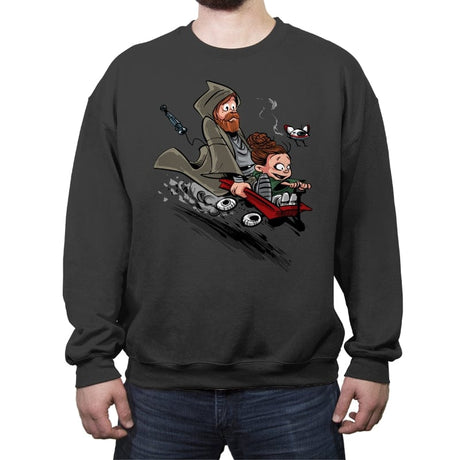 Ben and The Princess - Crew Neck Sweatshirt Crew Neck Sweatshirt RIPT Apparel Small / Charcoal