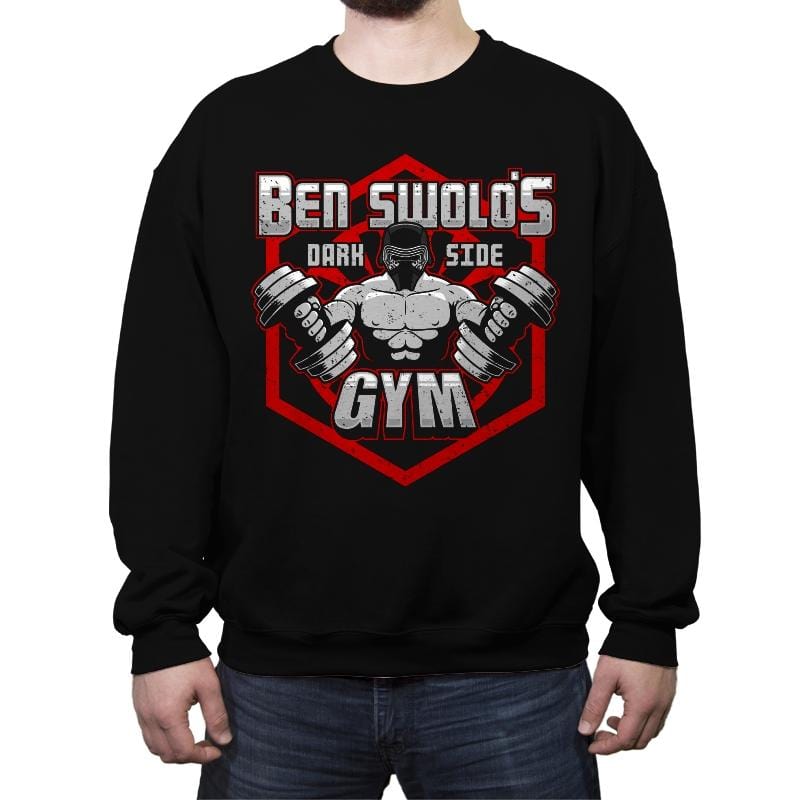Ben Swolo's Gym - Crew Neck Sweatshirt Crew Neck Sweatshirt RIPT Apparel Small / Black