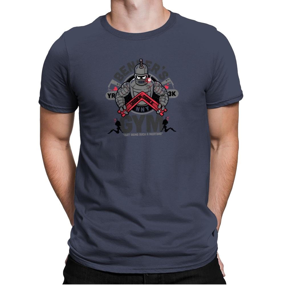 Bender's Gym Exclusive - Mens Premium T-Shirts RIPT Apparel Small / Indigo