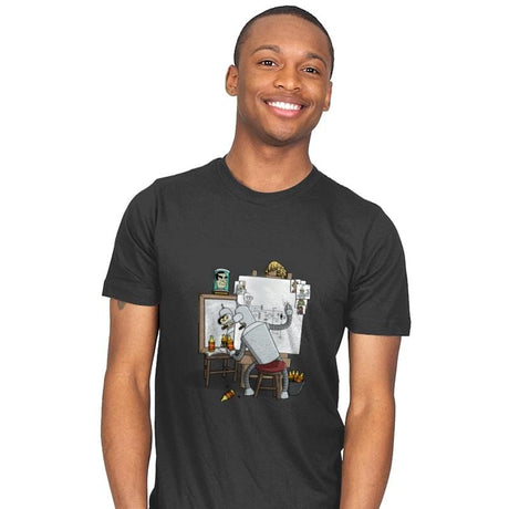 Bender Self Portrait - Mens T-Shirts RIPT Apparel Small / Charcoal
