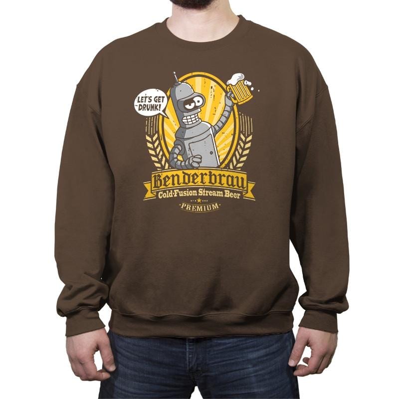Benderbrau - Crew Neck Sweatshirt Crew Neck Sweatshirt RIPT Apparel Small / Dark Chocolate
