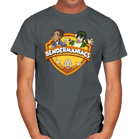 Bendermaniacs - Mens T-Shirts RIPT Apparel Small / Charcoal