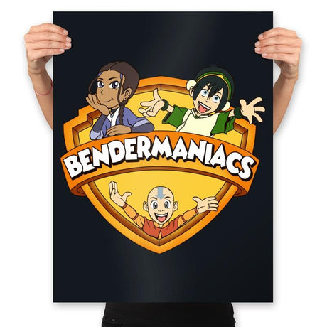 Bendermaniacs - Prints Posters RIPT Apparel 18x24 / Black