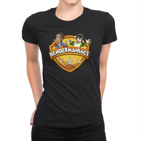 Bendermaniacs - Womens Premium T-Shirts RIPT Apparel Small / Black