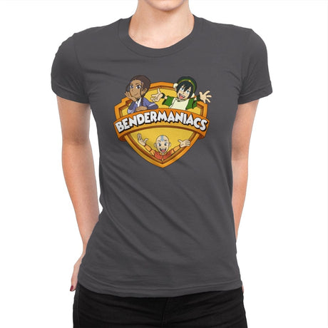 Bendermaniacs - Womens Premium T-Shirts RIPT Apparel Small / Heavy Metal