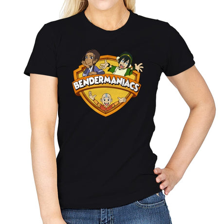 Bendermaniacs - Womens T-Shirts RIPT Apparel Small / Black