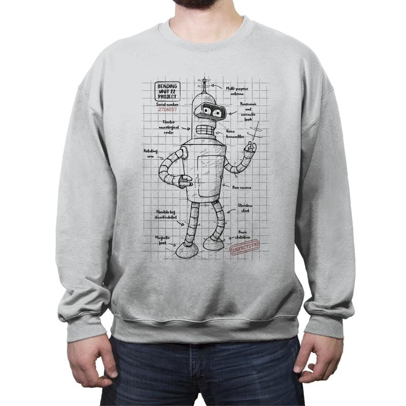 Bending unit 22 - Crew Neck Sweatshirt Crew Neck Sweatshirt RIPT Apparel Small / Sport Gray