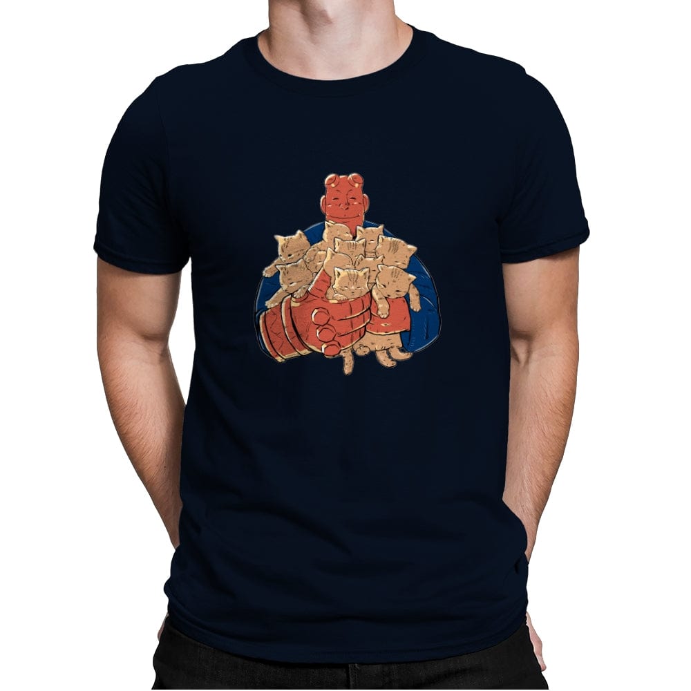 Best Cat Dad Ever - Mens Premium T-Shirts RIPT Apparel Small / Midnight Navy