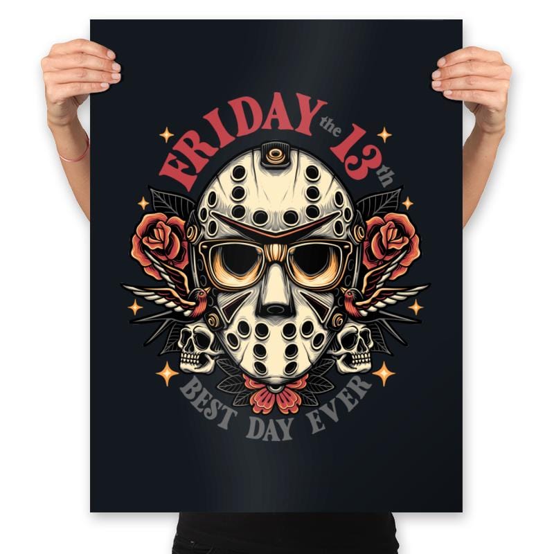 Best Day Ever - Prints Posters RIPT Apparel 18x24 / Black