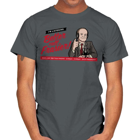 Better Call Frasier! - Mens T-Shirts RIPT Apparel Small / Charcoal