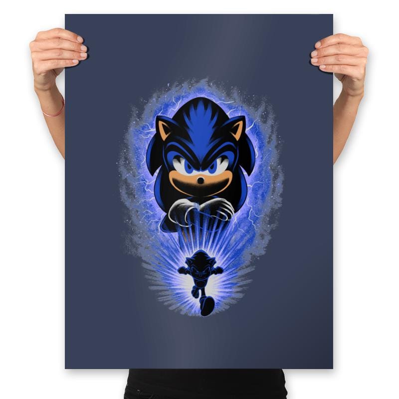 Big Blue Blur - Prints Posters RIPT Apparel 18x24 / Navy